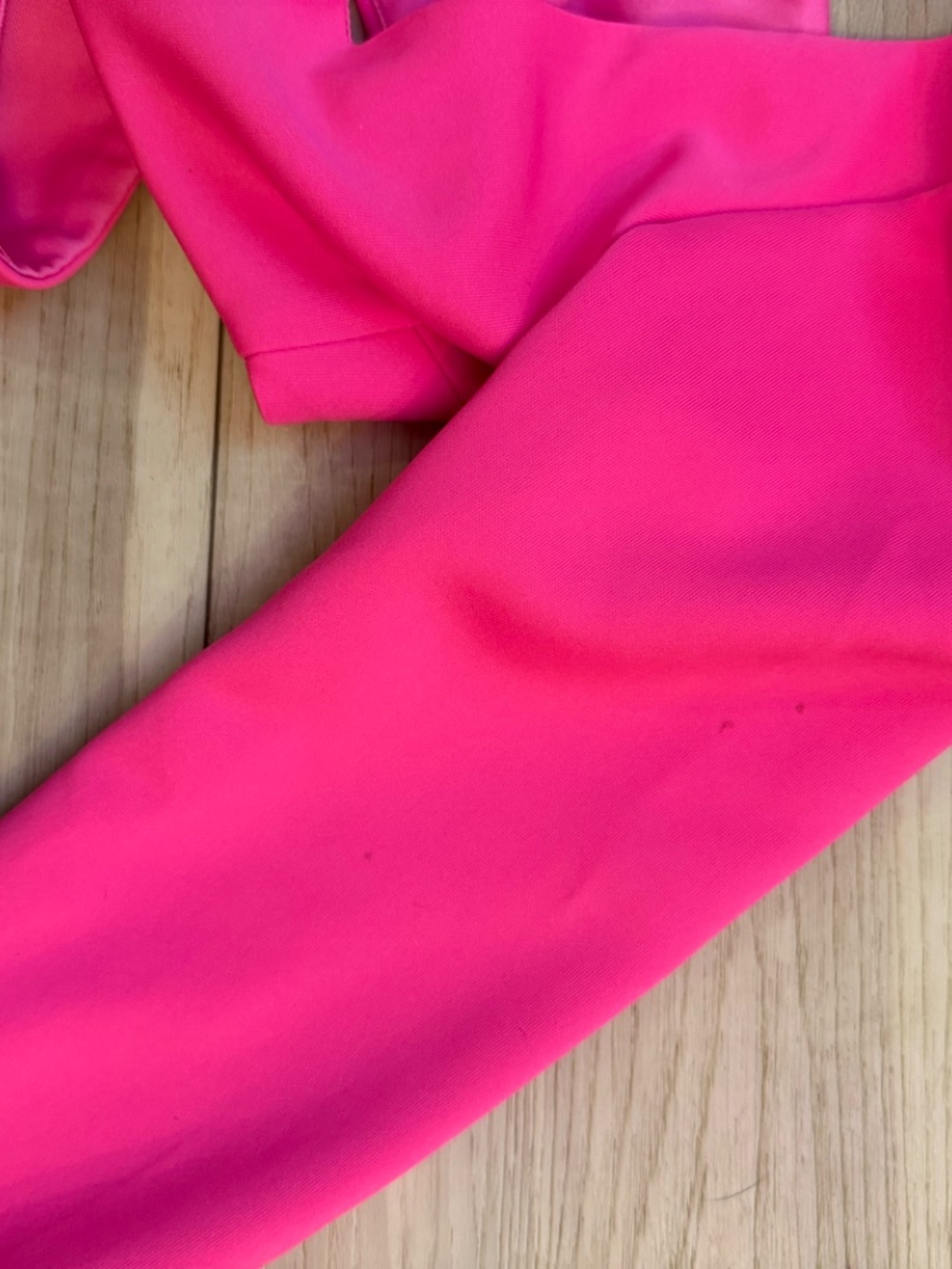 ASOS DESIGN Neon Pink Belted Long Sleeve Mini Dress - Picture 3 of 6